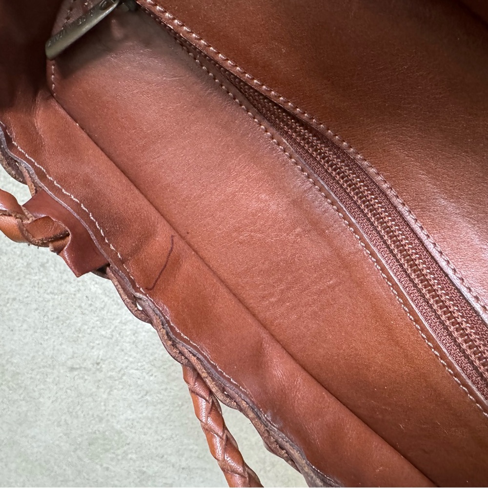 Italian leather Woven Brown Women’s Shoulder Bag - Picture 9 of 9